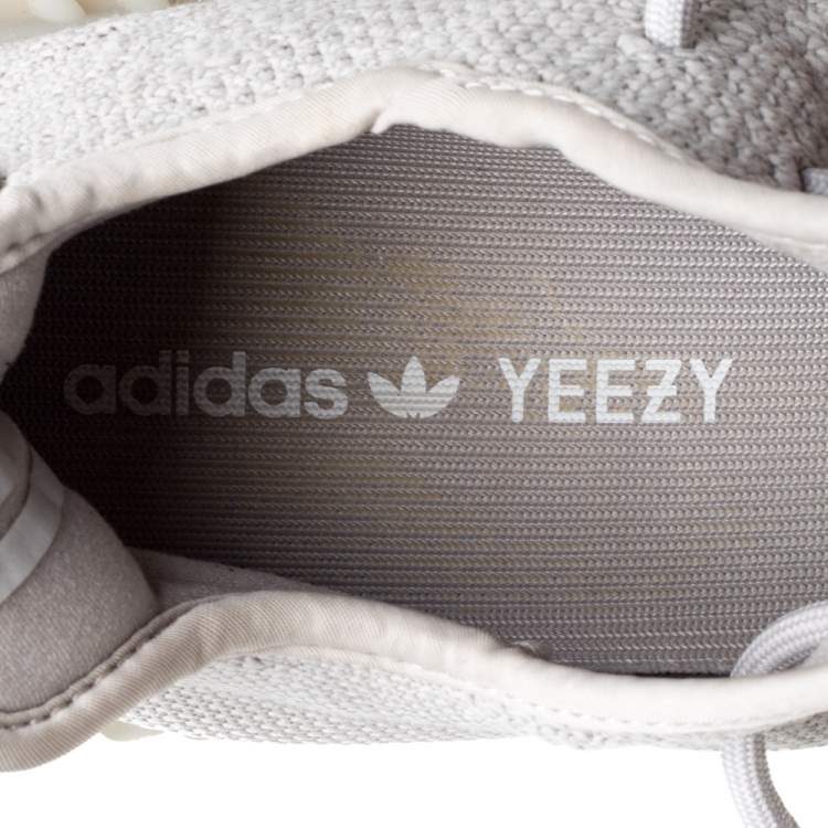 Pre Owned Yeezy x Adidas Sesame Cotton Knit Boost 350 V2 Sneakers Size 41.5
