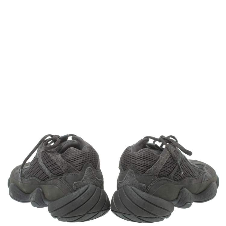 Pre Owned Yeezy x Adidas Grey Mesh And Suede 500 Utility Sneakers Size 43.5