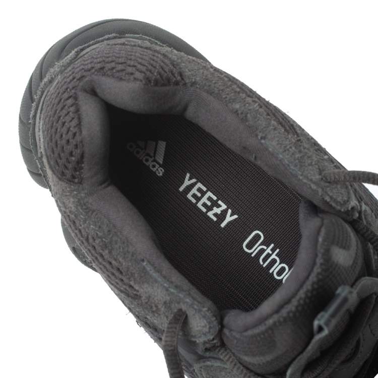 Pre Owned Yeezy x Adidas Grey Mesh And Suede 500 Utility Sneakers Size 43.5