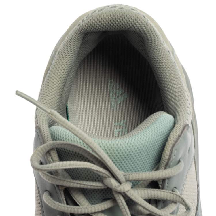 Pre Owned Yeezy x Adidas Grey/Blue Mesh And Suede Leather Boost 700 V2 Inertia Sneakers Size 43 1/3