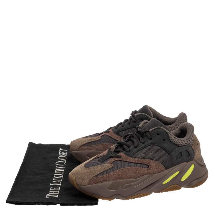 Pre Owned Yeezy x Adidas Multicolor Suede And Mesh Boost 700 Mauve Sneakers Size 37 1/3