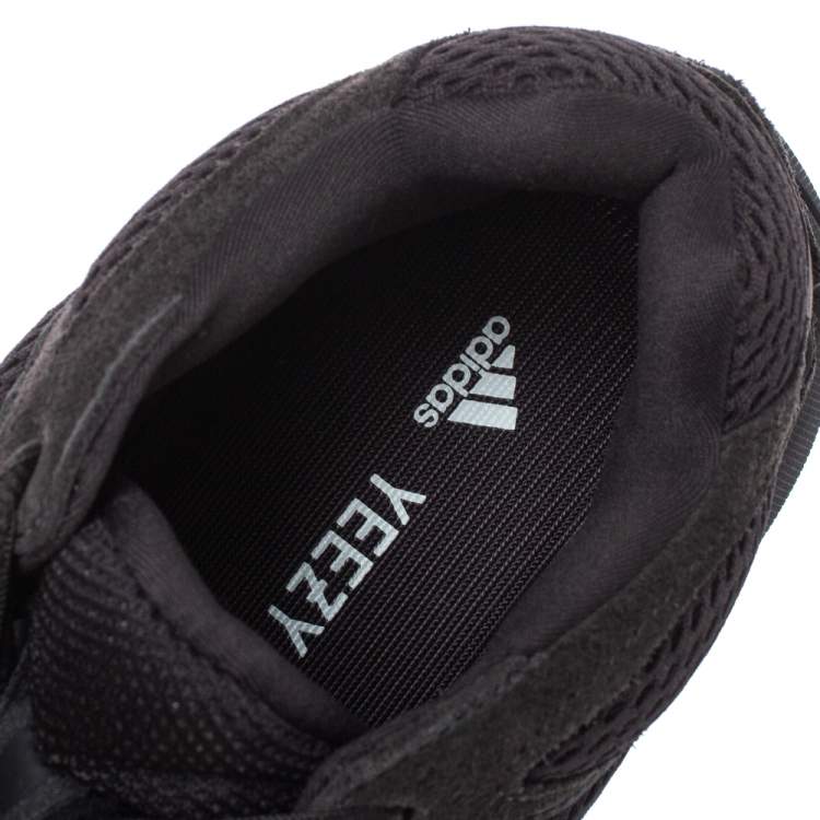 Pre Owned Yeezy x Adidas Black Mesh And Suede Leather 500 Utility Sneakers Size 42
