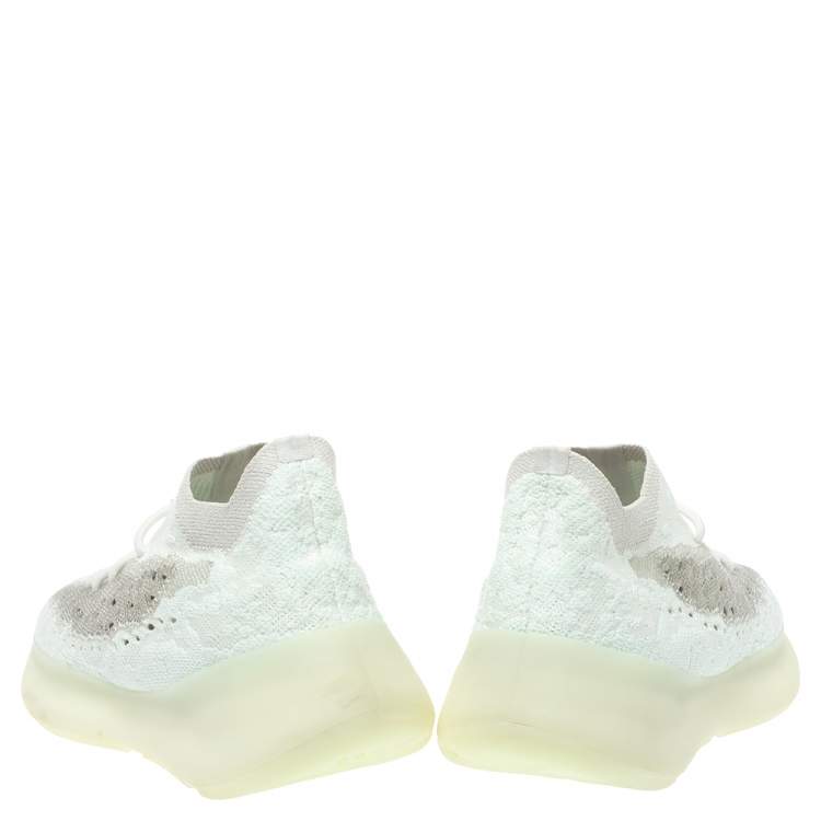 Pre Owned Yeezy x adidas Tricolor Knit Fabric Boost 380 Calcite Glow Sneakers Size 44