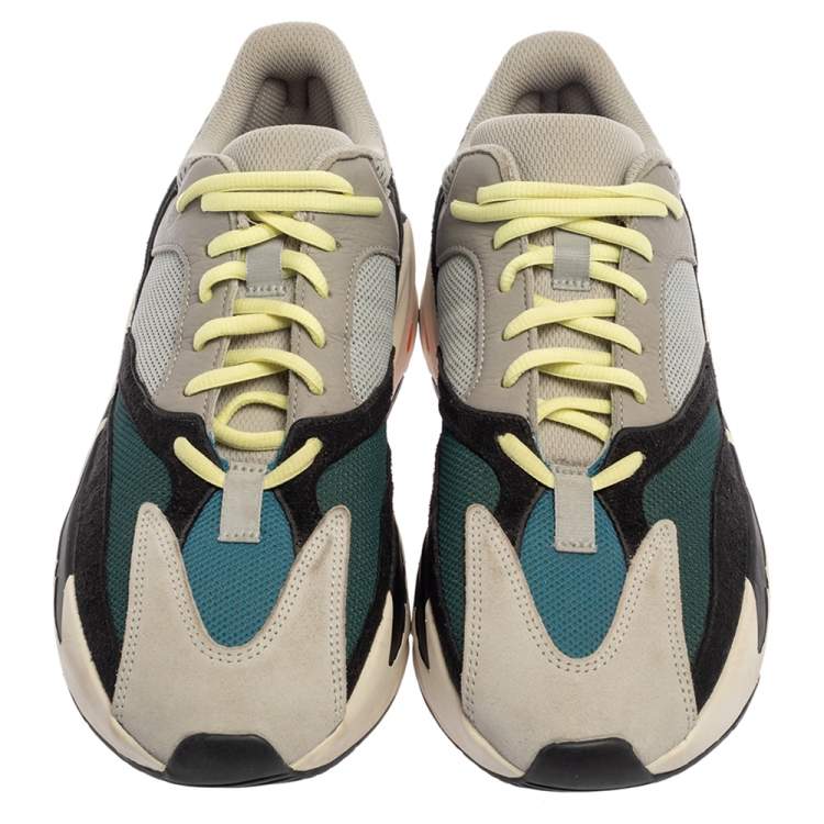 Pre Owned Yeezy x adidas Multicolor Mesh And Suede Leather Boost 700 Wave Runner Sneakers Size 44 2/3