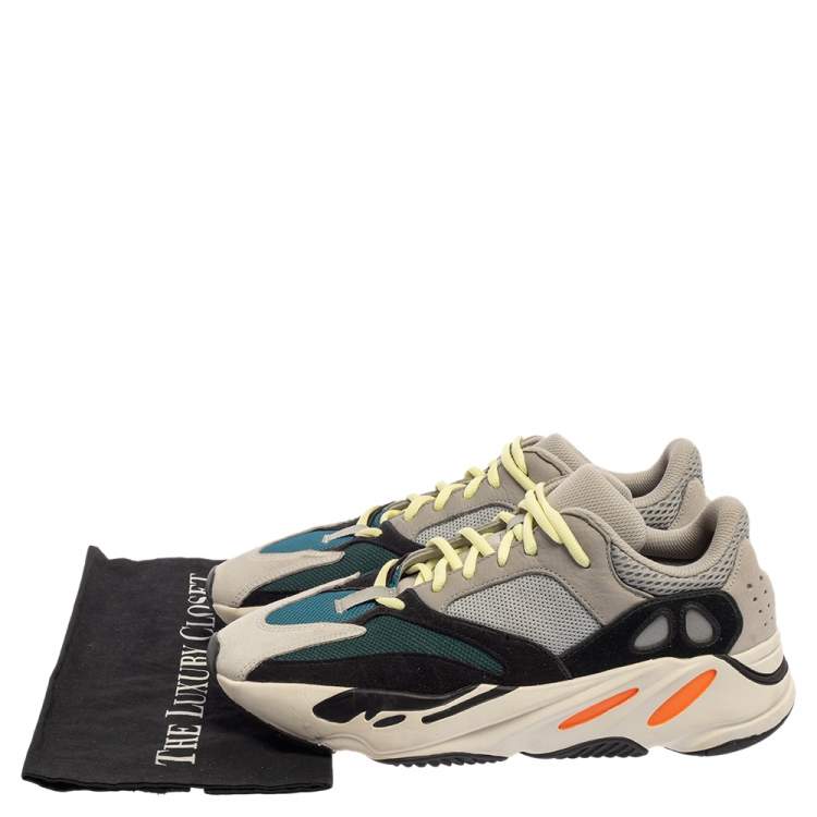 Pre Owned Yeezy x adidas Multicolor Mesh And Suede Leather Boost 700 Wave Runner Sneakers Size 44 2/3