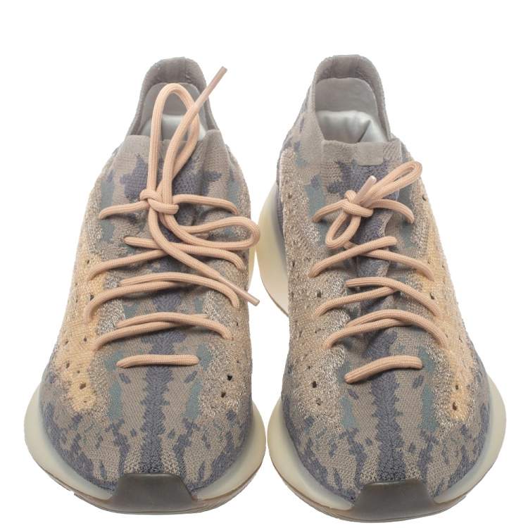 Pre Owned Yeezy x adidas Multicolor Knit Fabric Boost 380 Mist Sneakers Size 46 2/3