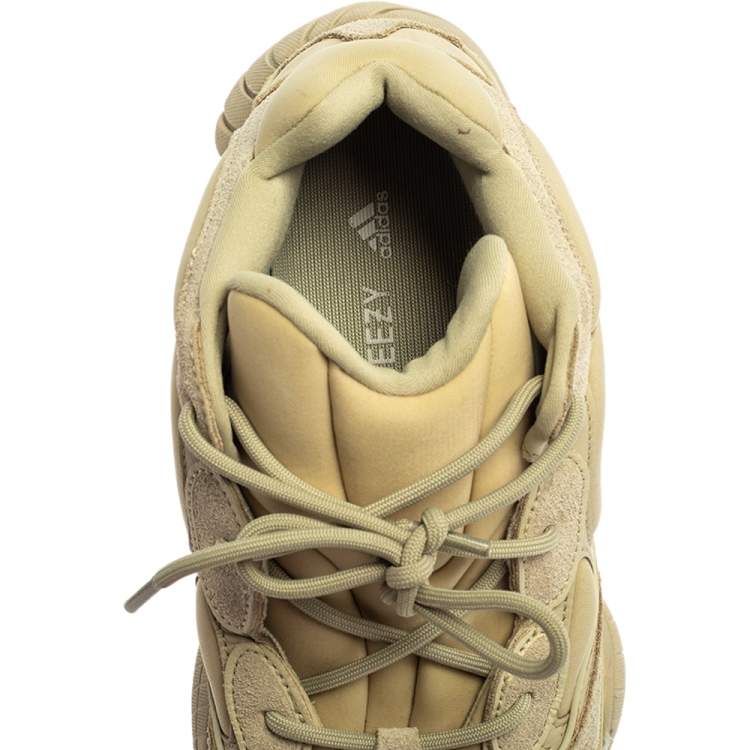 Pre Owned  Yeezy x adidas Green Suede And Neoprene 500 Utility Ortholite Sneakers Size 44
