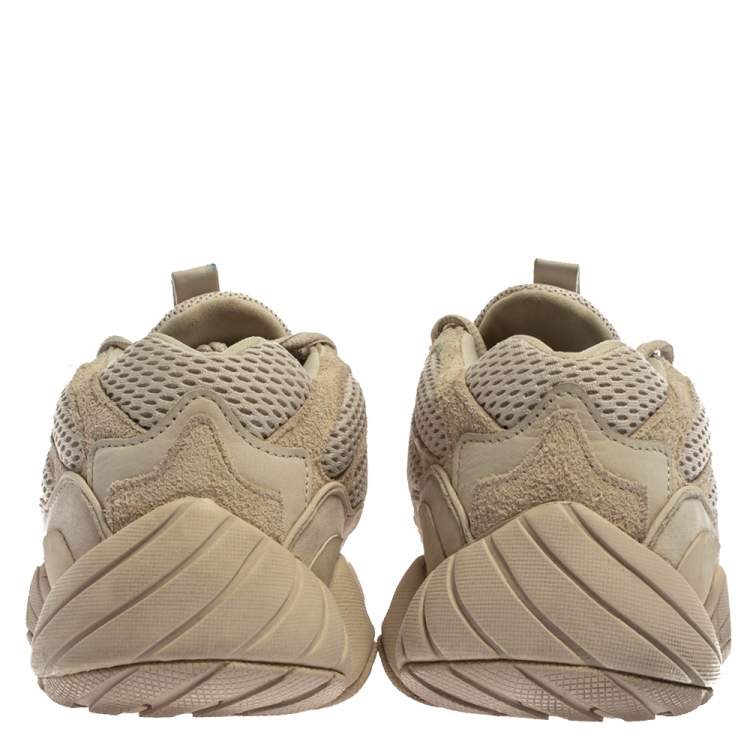 مملوكة مسبقًا Adidas x Yeezy Grey Mesh And Suede 500 Blush Sneakers Size 43.5 