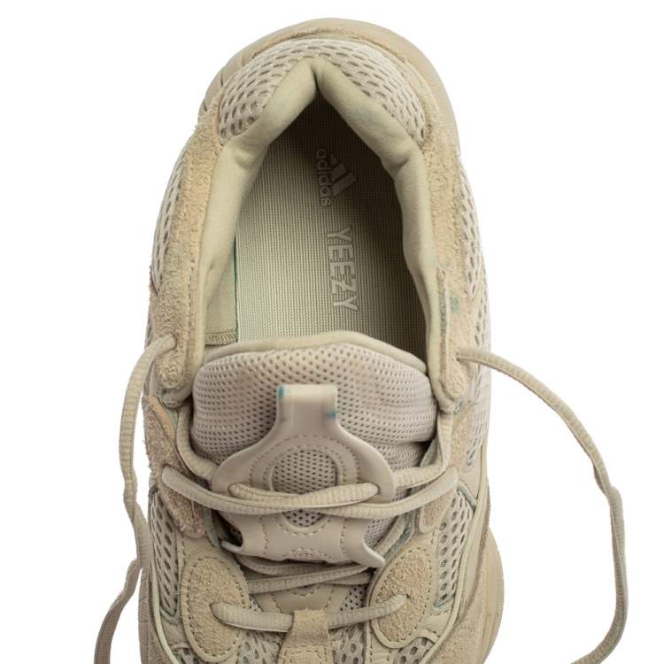 مملوكة مسبقًا Adidas x Yeezy Grey Mesh And Suede 500 Blush Sneakers Size 43.5 
