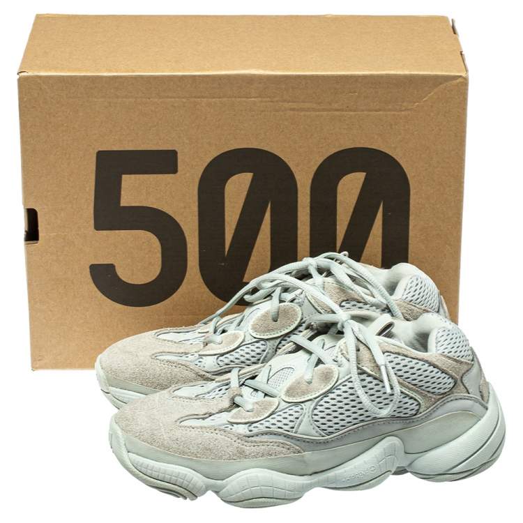 Pre Owned Yeezy x Adidas Salt Mesh And Suede 500 Sneakers Size 38