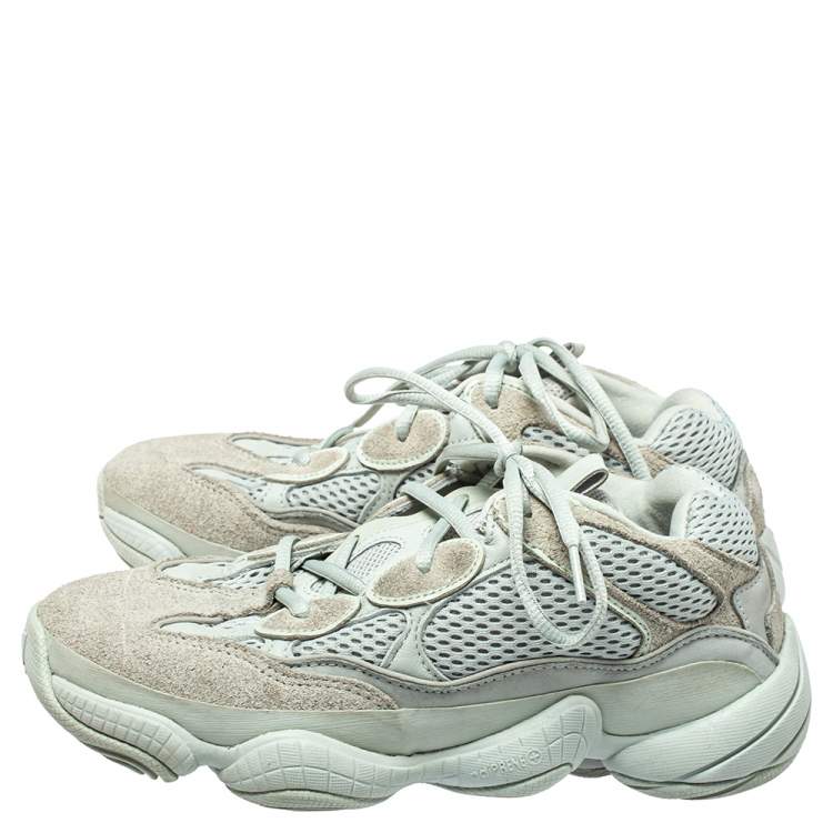 Pre Owned Yeezy x Adidas Salt Mesh And Suede 500 Sneakers Size 38