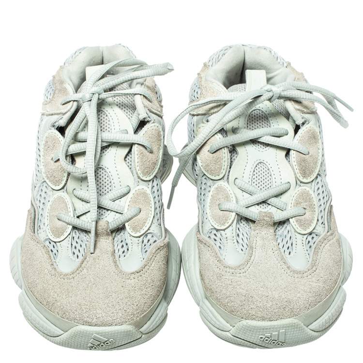Pre Owned Yeezy x Adidas Salt Mesh And Suede 500 Sneakers Size 38