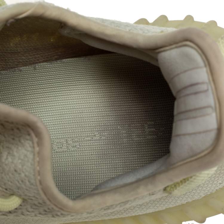 Pre Owned Yeezy x Adidas Yellow Knit Fabric Boost 350 V2 Butter Sneakers Size 37 1/3