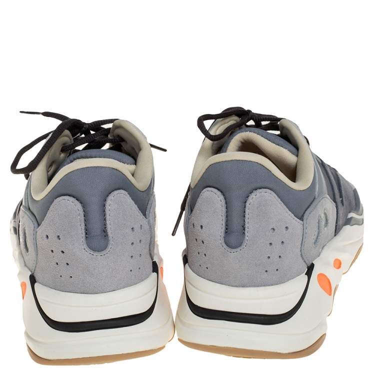 Pre Owned Yeezy x Adidas Grey Suede And Leather Boost 700 Magnet Sneakers Size 46 2/3