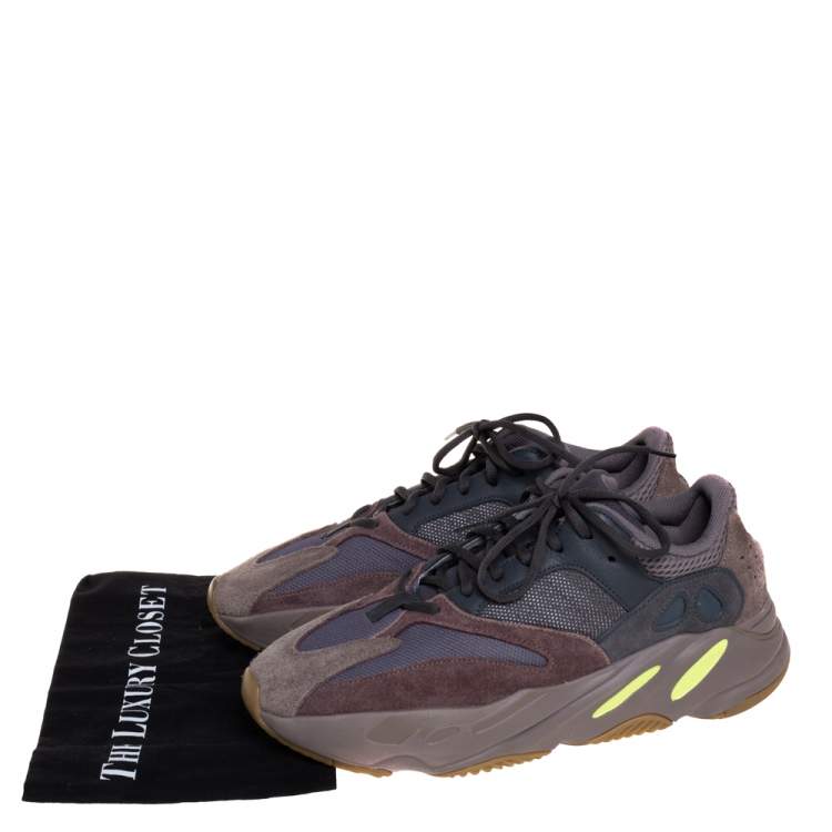 Pre Owned Yeezy x adidas Multicolor Mix Media Boost 700 Mauve Sneakers Size 46 2/3