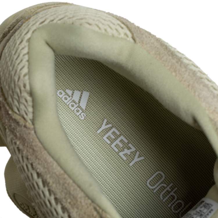 Pre Owned Yeezy x adidas Yellow Mesh And Suede 500 Desert Rat Low Top Sneakers Size 46 2/3