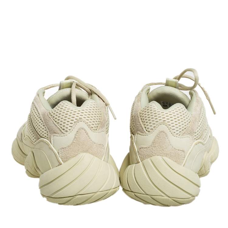 Pre Owned Yeezy x adidas Yellow Mesh And Suede 500 Desert Rat Low Top Sneakers Size 46 2/3