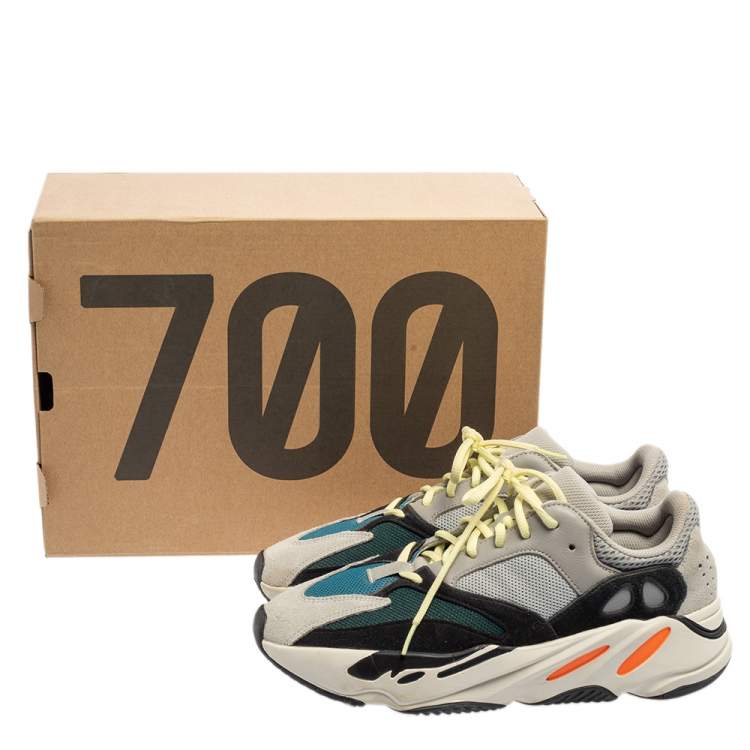 مملوكة مسبقًا Yeezy x adidas Multicolor Mesh And Suede Boost 700 Wave Runner Sneakers Size 44 2/3