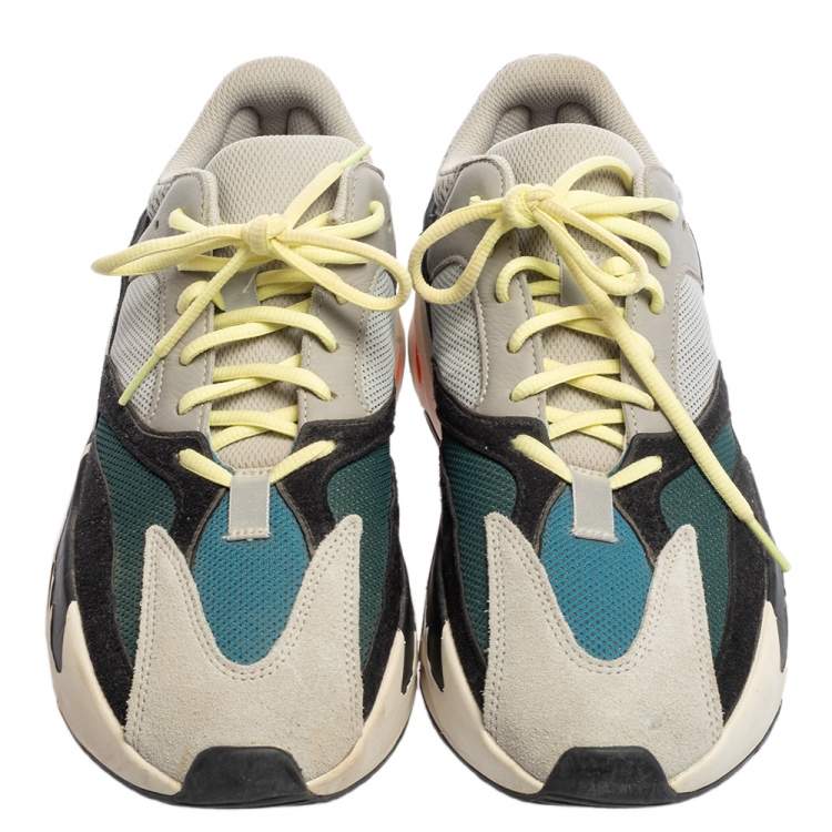 مملوكة مسبقًا Yeezy x adidas Multicolor Mesh And Suede Boost 700 Wave Runner Sneakers Size 44 2/3