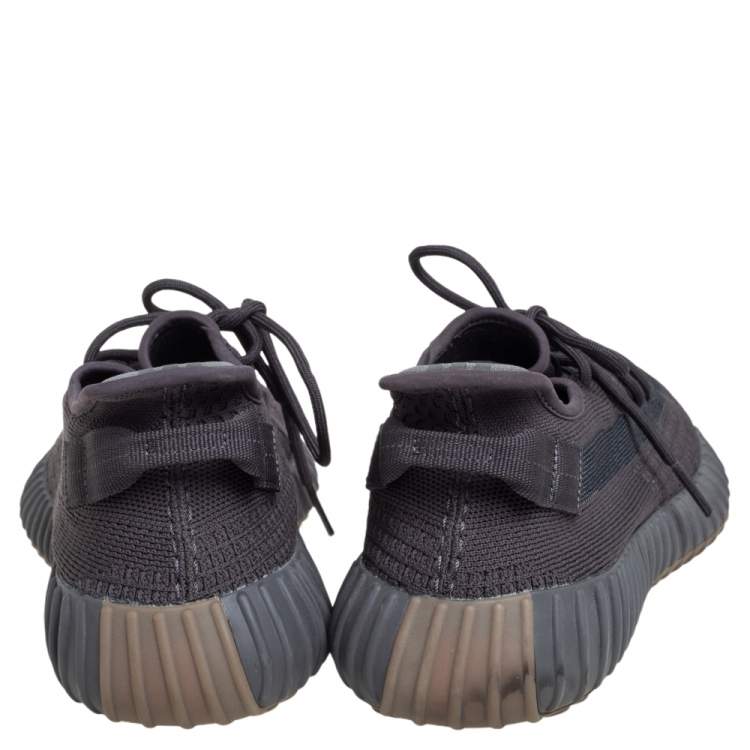 Pre Owned Yeezy x Adidas Dark Grey Cotton Knit Boost 350 V2 Cinder Sneakers Size 46
