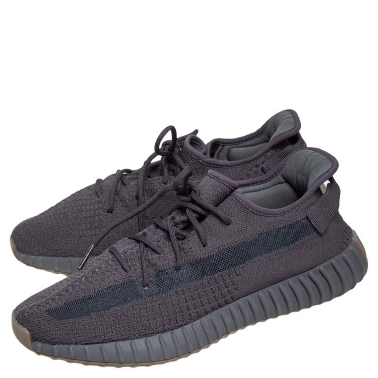 Pre Owned Yeezy x Adidas Dark Grey Cotton Knit Boost 350 V2 Cinder Sneakers Size 46