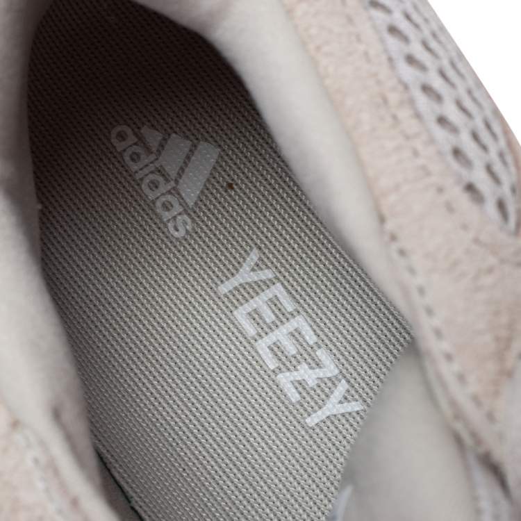 Pre Owned Adidas x Yeezy Beige Mesh And Suede 500 Blush Sneakers Size 41 1/3