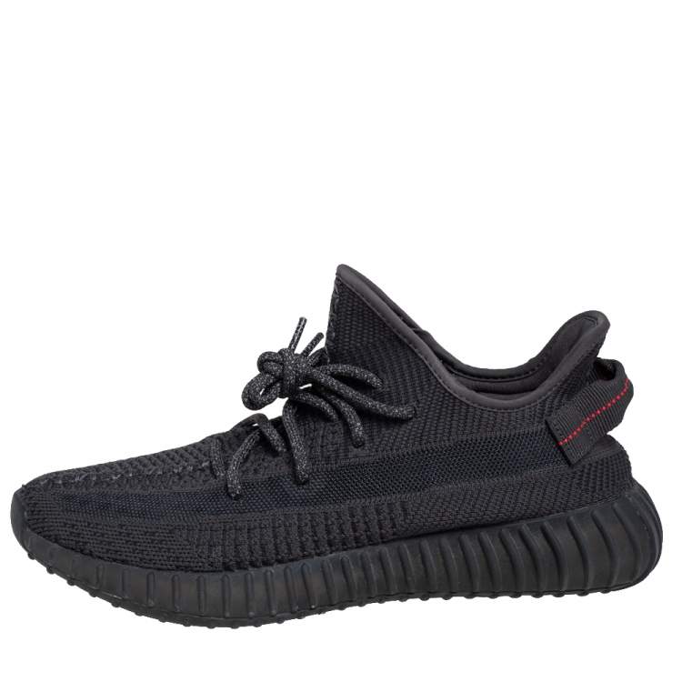 Yeezy x adidas Black Knit Fabric Boost 350 V2 Static Low Top Sneakers Size 43 Yeezy x Adidas |