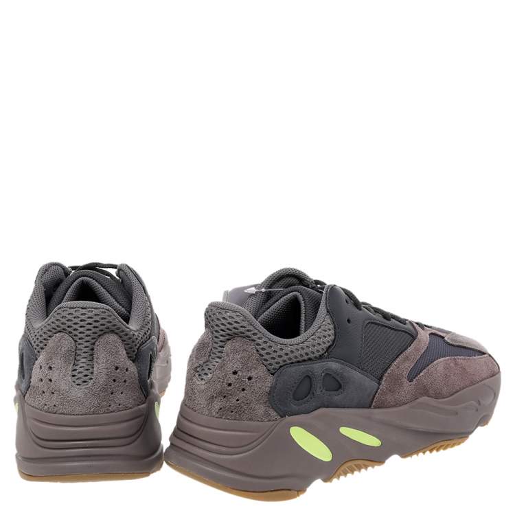Pre Owned Yeezy x adidas Grey/Brown Mesh And Suede Mauve 700 Low Top Sneakers Size 42 2/3