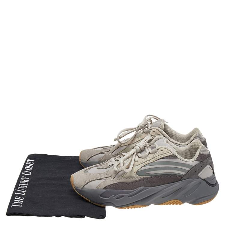 Pre Owned Yeezy x Adidas Grey Nylon And Suede Boost 700 V2 Tephra Sneakers Size 41 1/3