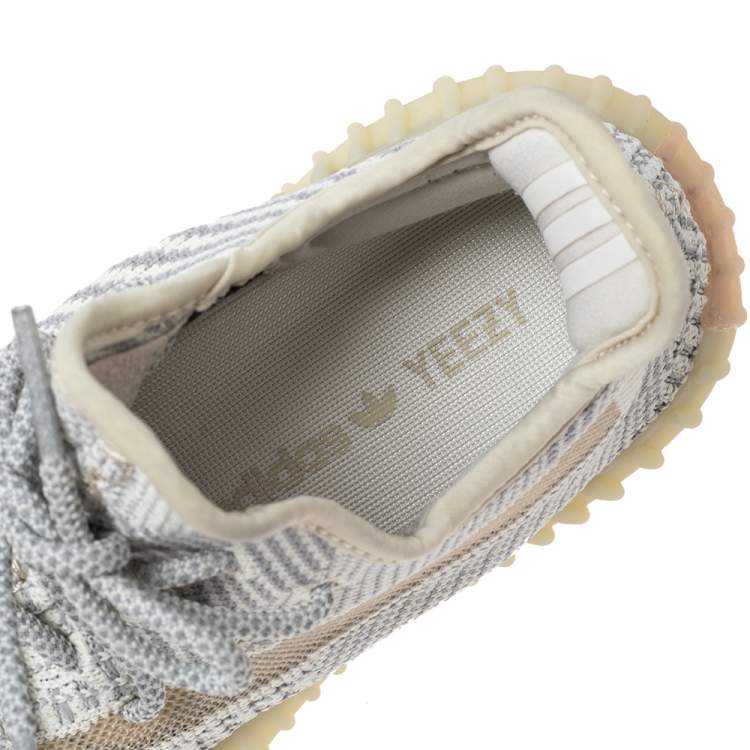 مملوكة مسبقًا Yeezy x Adidas Grey Knit Fabric Boost 350 V2 Lundmark Sneakers Size 38
