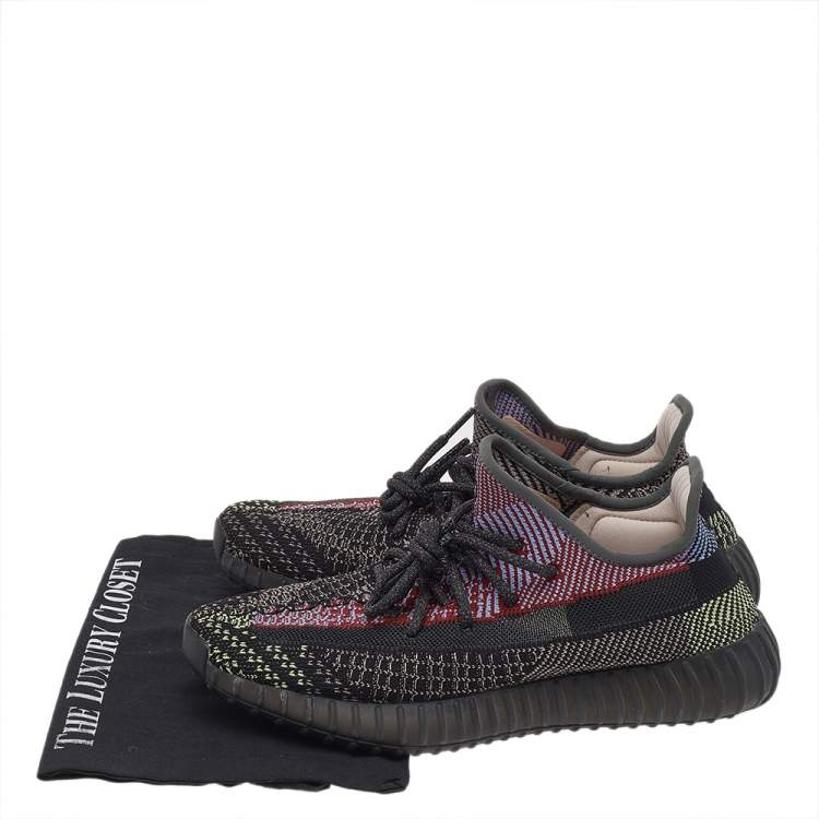 Pre Owned Yeezy x adidas Multicolor Knit Fabric Boost 350 V2 Yecheil (Non Reflective) Low Top Sneakers Size 42 2/3