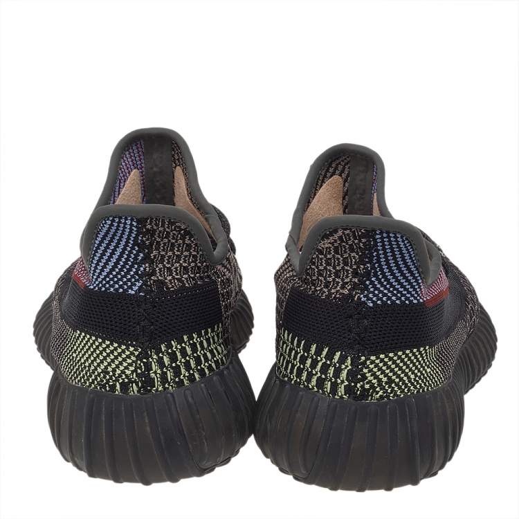 Pre Owned Yeezy x adidas Multicolor Knit Fabric Boost 350 V2 Yecheil (Non Reflective) Low Top Sneakers Size 42 2/3