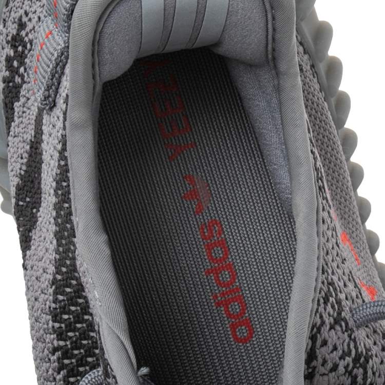Pre Owned Yeezy x Adidas Grey Cotton Knit Boost 350 V2 Beluga Sneakers Size 42.5