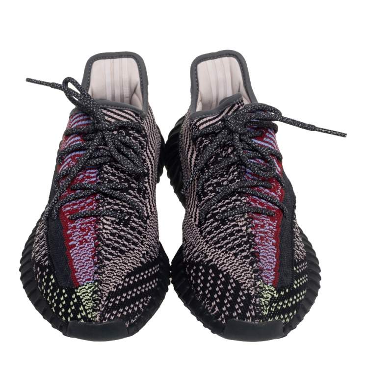 Pre Owned Yeezy x Adidas Multicolor Knit Fabric Boost 350 V2 Yecheil Sneakers Size 43 2/3