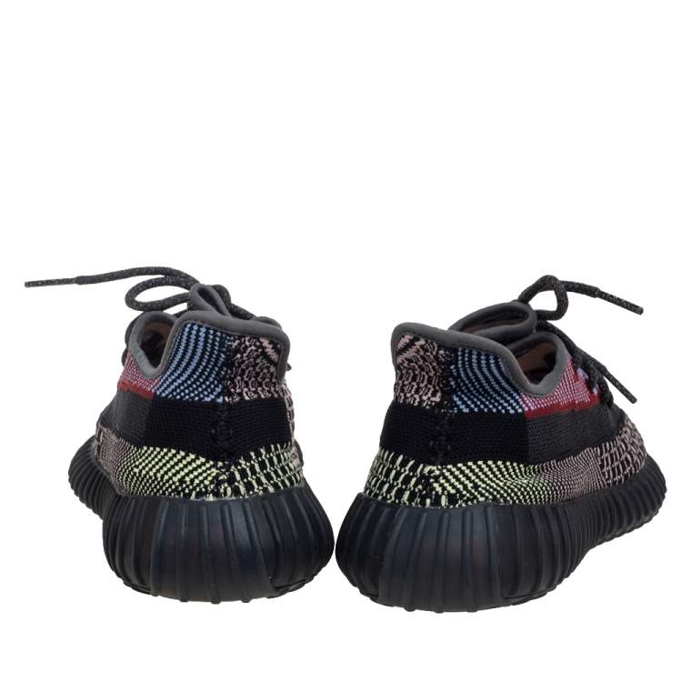 Pre Owned Yeezy x Adidas Multicolor Knit Fabric Boost 350 V2 Yecheil Sneakers Size 43 2/3