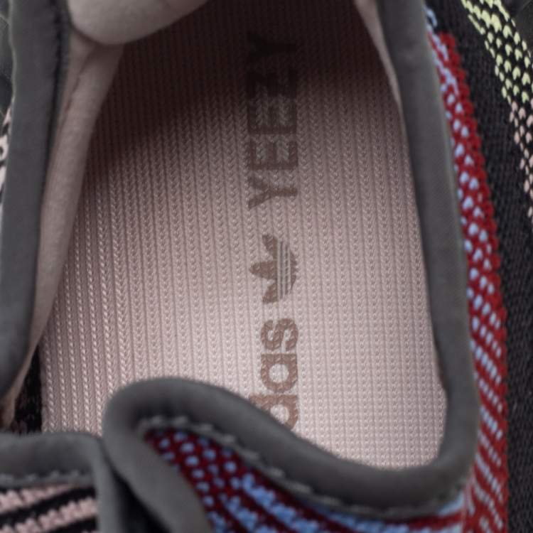 Pre Owned Yeezy x Adidas Multicolor Knit Fabric Boost 350 V2 Yecheil Sneakers Size 43 2/3