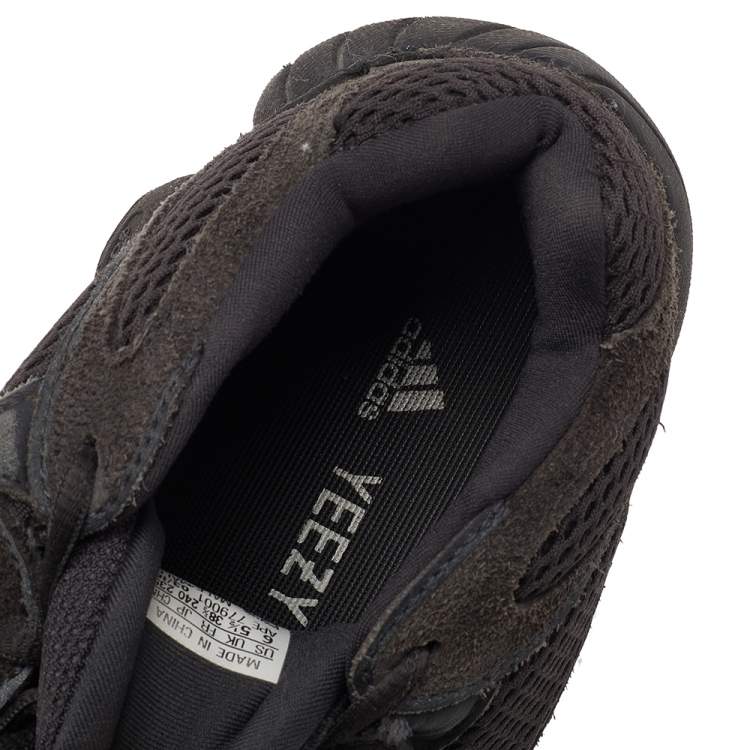 مملوكة مسبقًا Yeezy x adidas Utility Black Suede And Mesh Yeezy 500 Low Top Sneakers Size 38 2/3