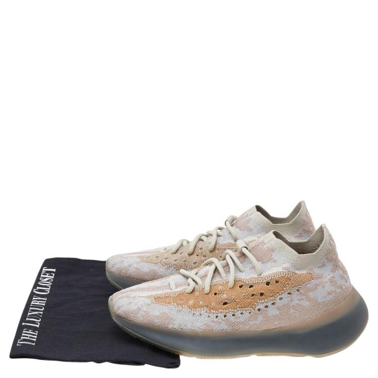 Pre Owned Yeezy x adidas Multicolor Knit Fabric Boost 380 Pepper Low Top Sneakers Size 40 2/3