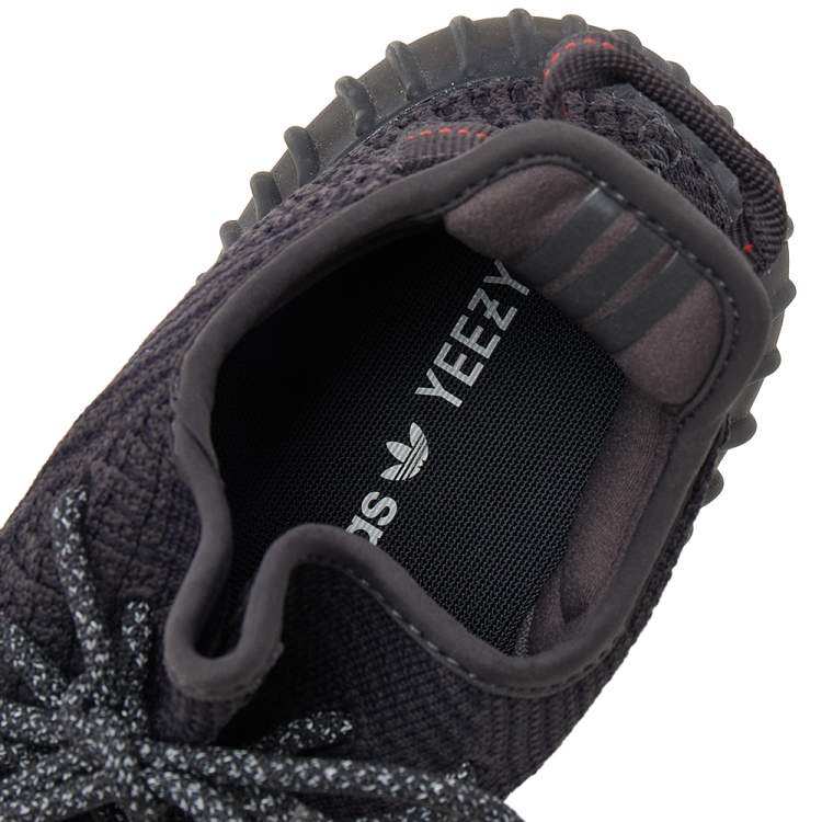 Pre Owned Yeezy x adidas Black Knit Fabric Boost 350 V2 Static Low Top Sneakers Size 42