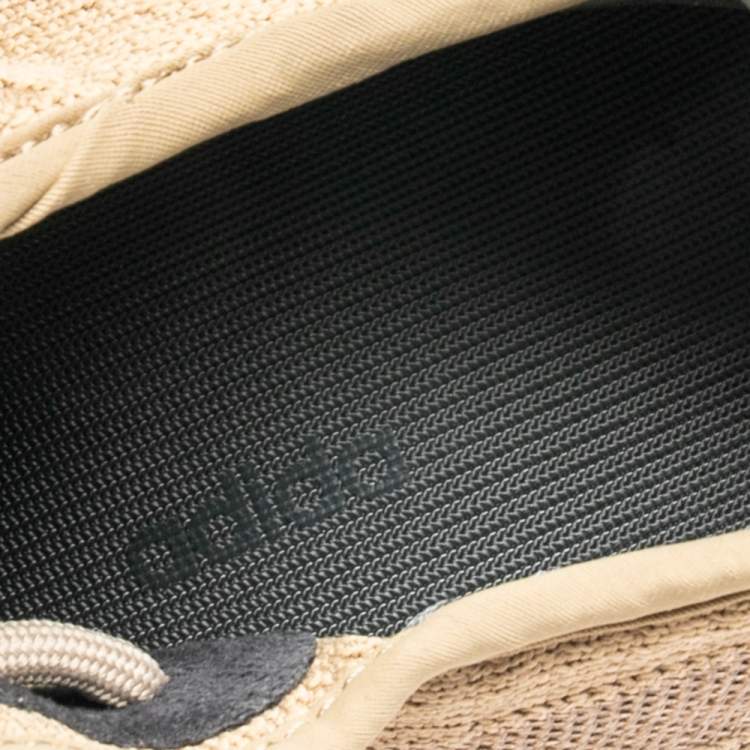 Pre Owned Yeezy x adidas Brown Cotton Knit Boost 350 V2 Earth Sneakers Size 43 2/3