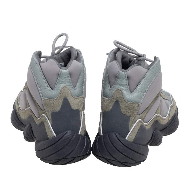 مملوكة مسبقًا Yeezy x Adidas Grey Suede and Neoprene Yeezy 500 Mist Slate High Sneakers Size 46
