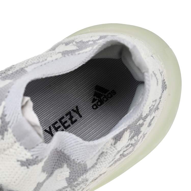 Pre Owned Yeezy x adidas White/Grey Knit Fabric Boost 380 Alien Sneakers Size 46 2/3