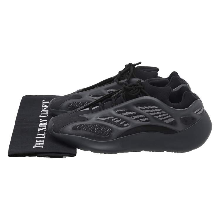 Pre Owned Yeezy x Adidas Black Knit Fabric And Polyurethane 700 V3 Alvah Low Top Sneakers Size 46 2/3