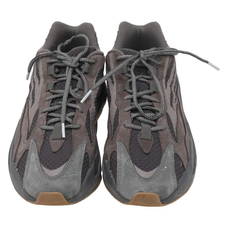 Pre Owned Yeezy x Adidas Multicolor Mesh, Leather, And Suede Boost 700 V2 Geode Sneakers Size 46 2/3