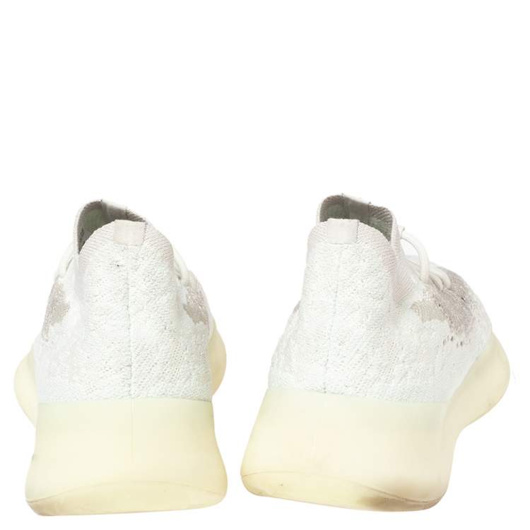 Pre Owned Yeezy x adidas Mint Green/Grey Knit Fabric Boost 380 Calcite Glow Sneakers Size 44 2/3