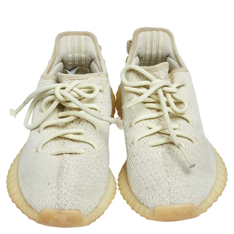Pre Owned Yeezy x adidas Butter Knit Fabric Boost 350 V2 Non-Reflective Sneakers Size 37 1/3