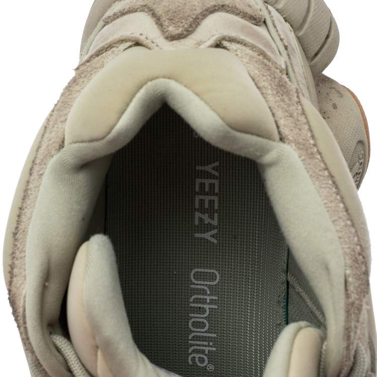 Pre Owned Yeezy x Adidas Green Neoprene and Suede Yeezy 500 Stone Sneakers Size 42 2/3 
