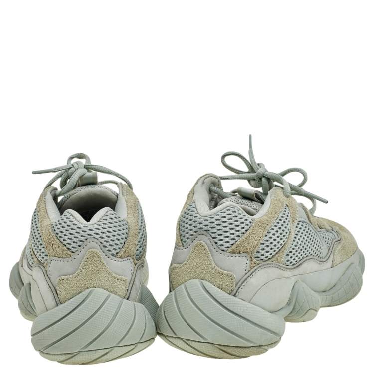Pre Owned Yeezy x Adidas Grey Mesh And Suede 500 Salt Sneakers Size 42 2/3