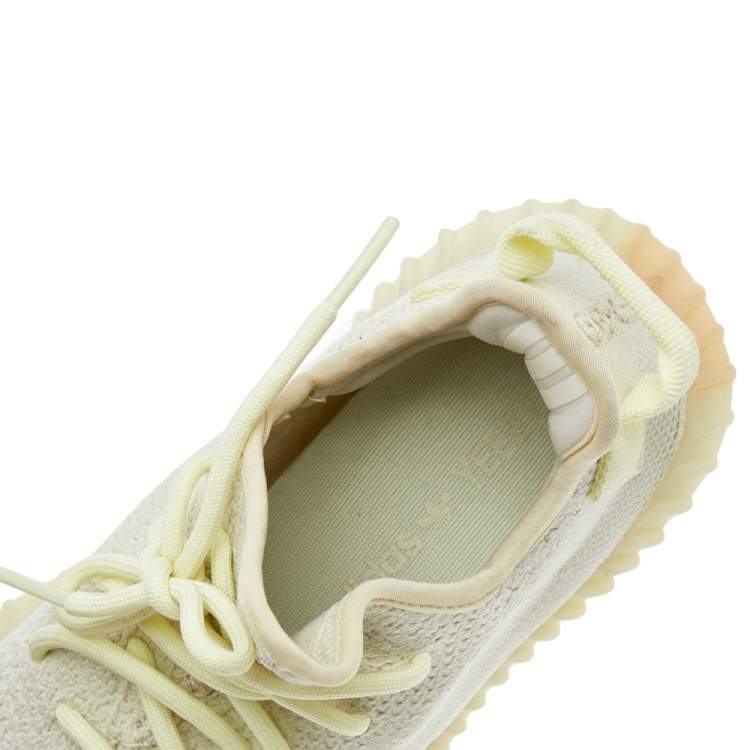 Pre Owned Yeezy x adidas Yellow Knit Fabric Boost 350 V2 Butter Low Top Sneakers Size 38