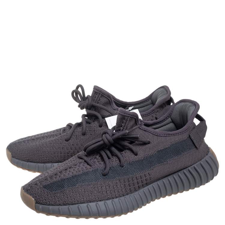 Pre Owned Yeezy x Addidas Black Knit Fabric Boost 350 V2 Sneakers Size 42